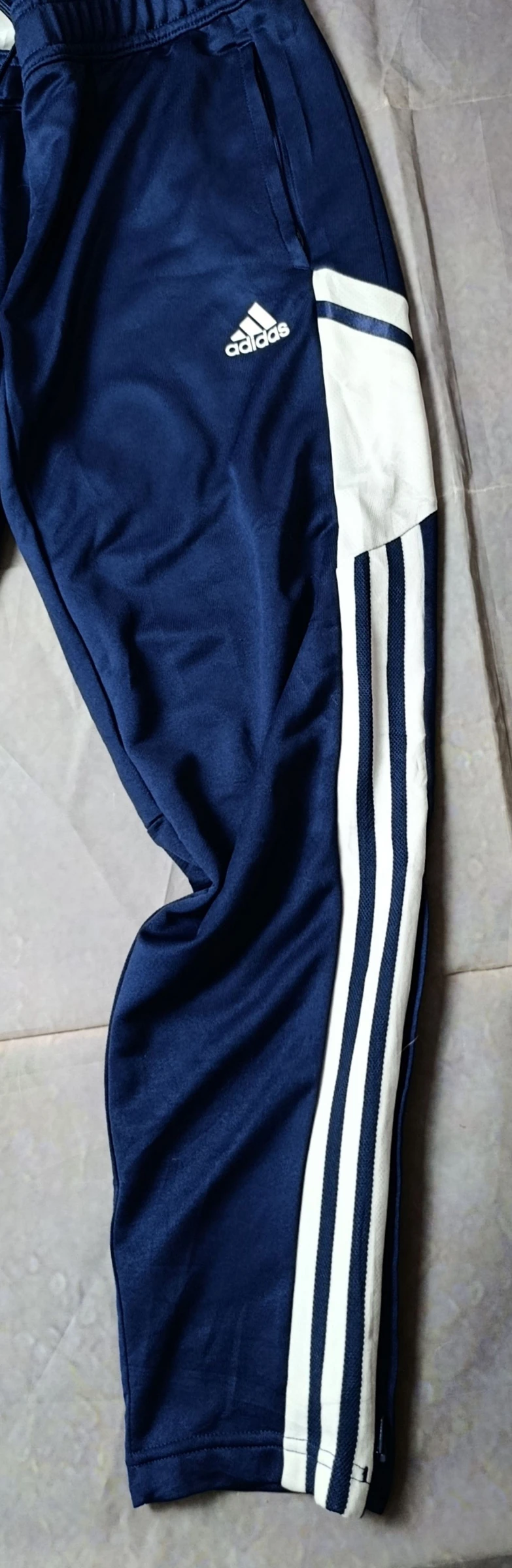 Adidas Acdemy Aeroready vintage Track Pants Azul Marino y Blanco Talla M Streetwear Sportwear – photo 3